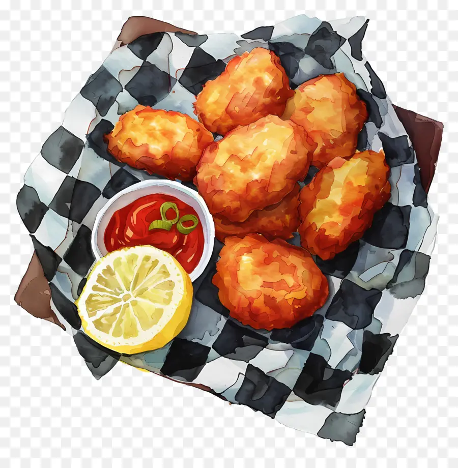 Kızarmış Tavuk Parçaları，Kızarmış Nuggets PNG