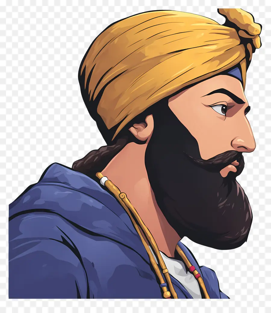 Guru Govind Singh Jayanti，Türbanlı Adam PNG