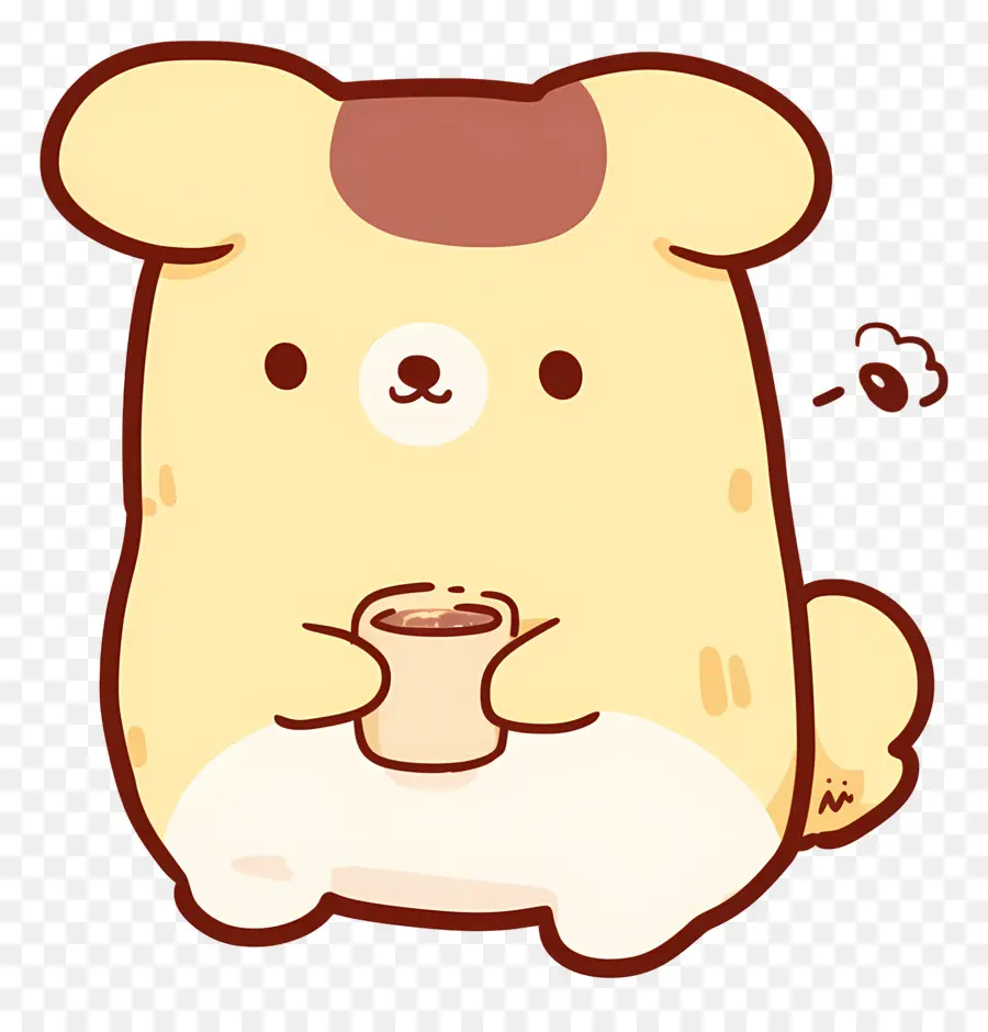 Pompompurin，Kahve Ile Sevimli Hayvan PNG