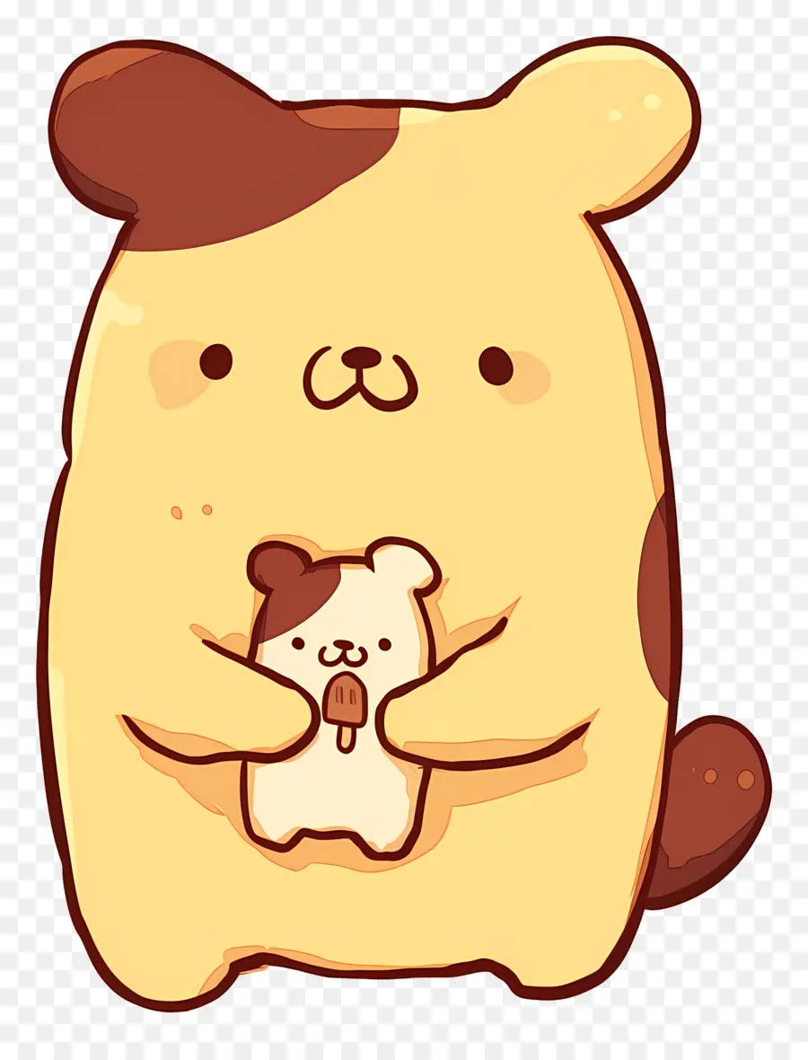 Pompompurin，Cupcake Ile Sevimli Hayvan PNG