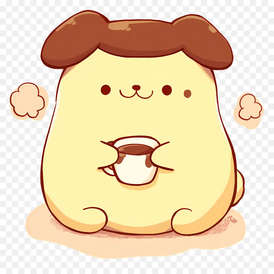 Pompompurin，Kahveli Sevimli Köpek PNG