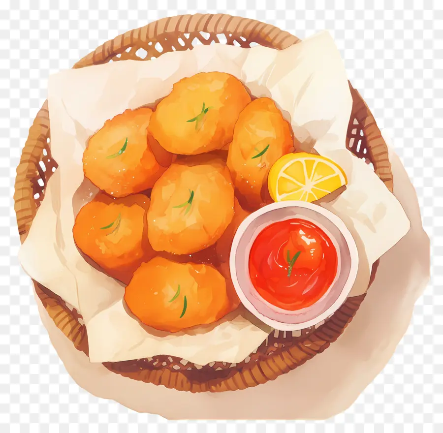 Kızarmış Tavuk Parçaları，Kızarmış Nuggets PNG