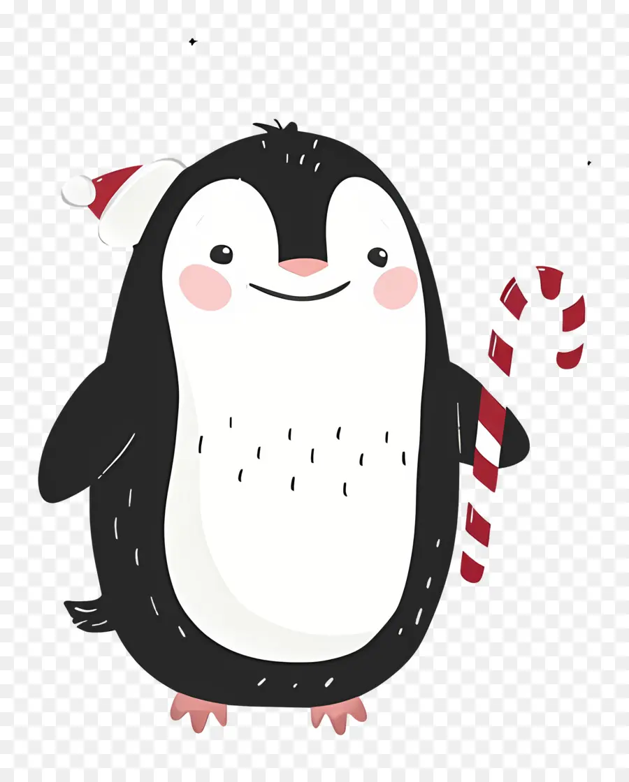 Noel Pengueni，Şeker Kamışı Ile Penguen PNG