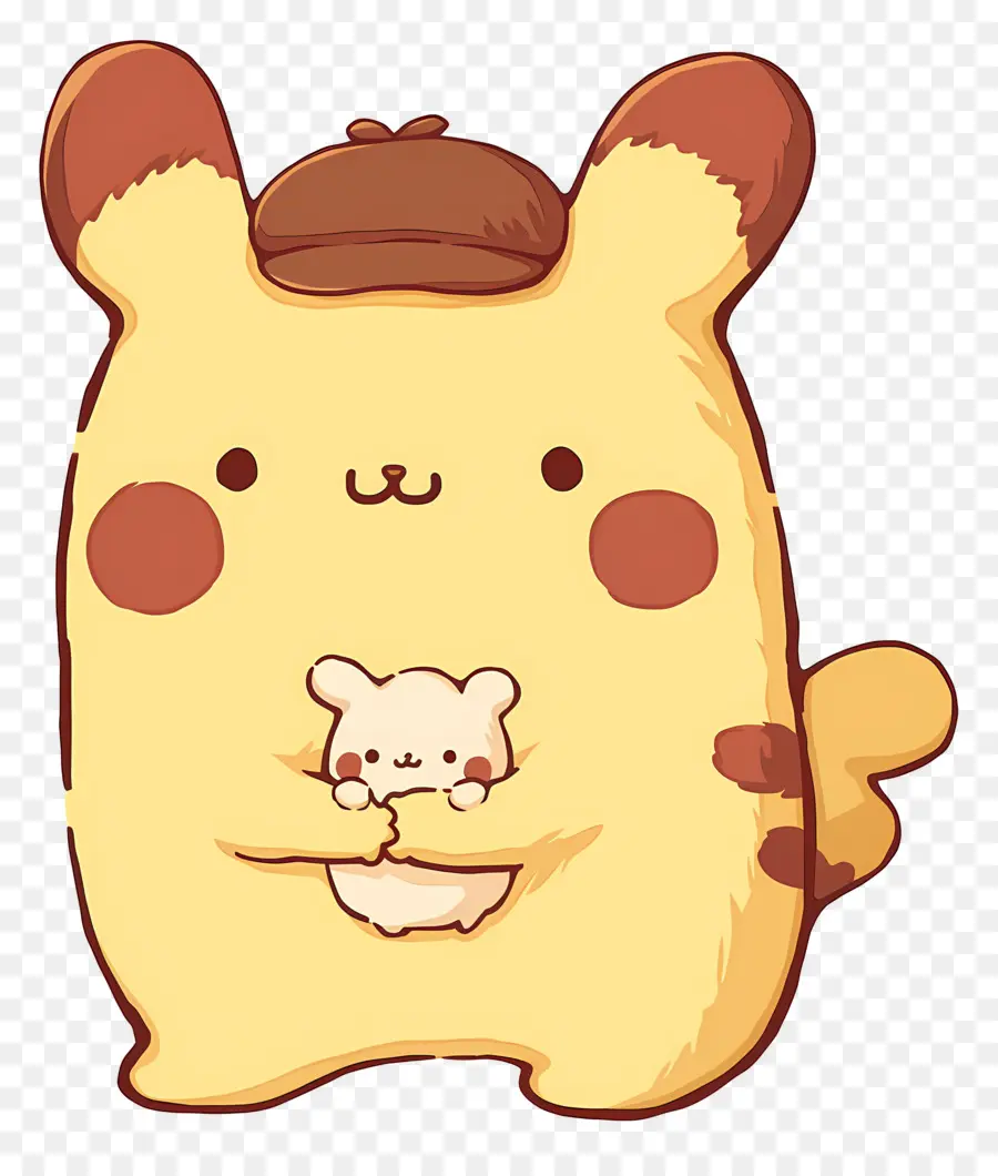 Pompompurin，Küçük Hayvanlı Sevimli Köpek PNG