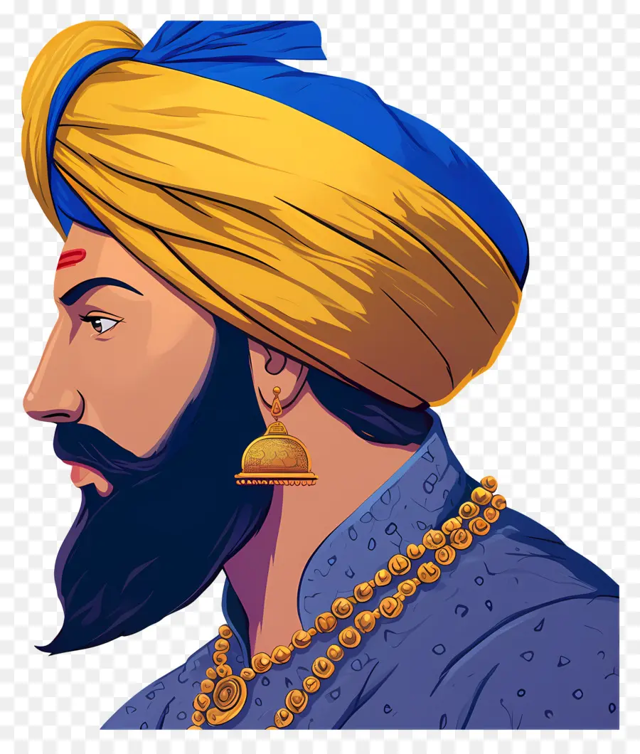 Guru Govind Singh Jayanti，Türbanlı Adam PNG