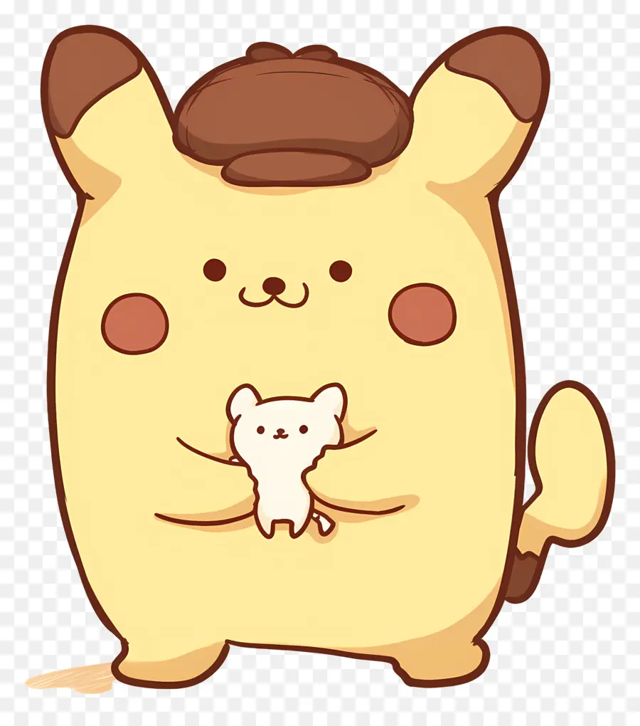 Pompompurin，Küçük Hayvanlı Sevimli Köpek PNG