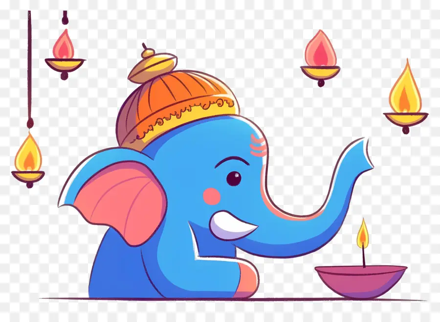 Ganesha Chaturthi，Lambalı Fil Kafası PNG