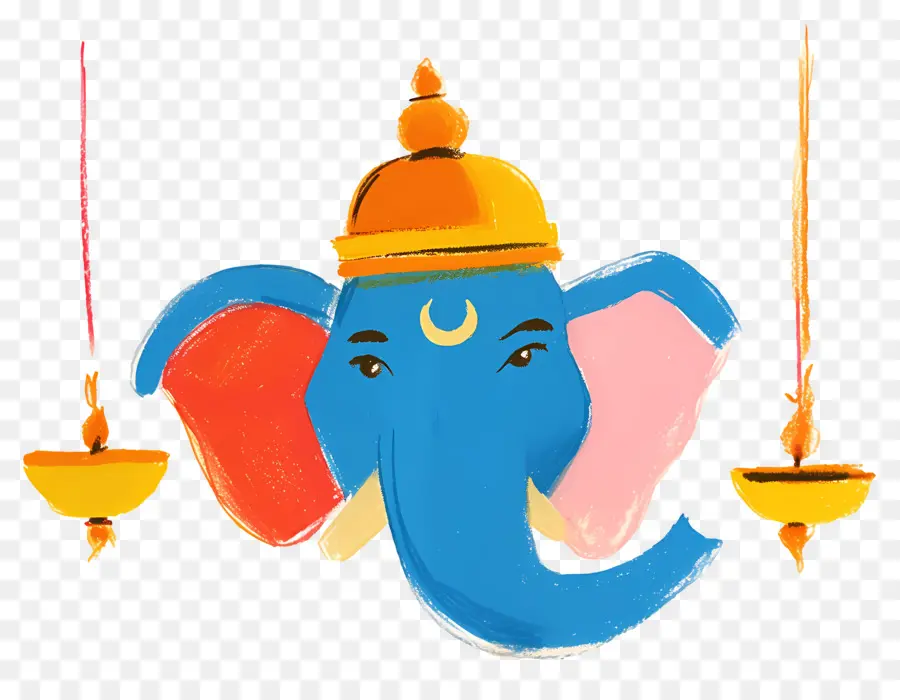 Ganesha Chaturthi，Lambalı Fil Kafası PNG