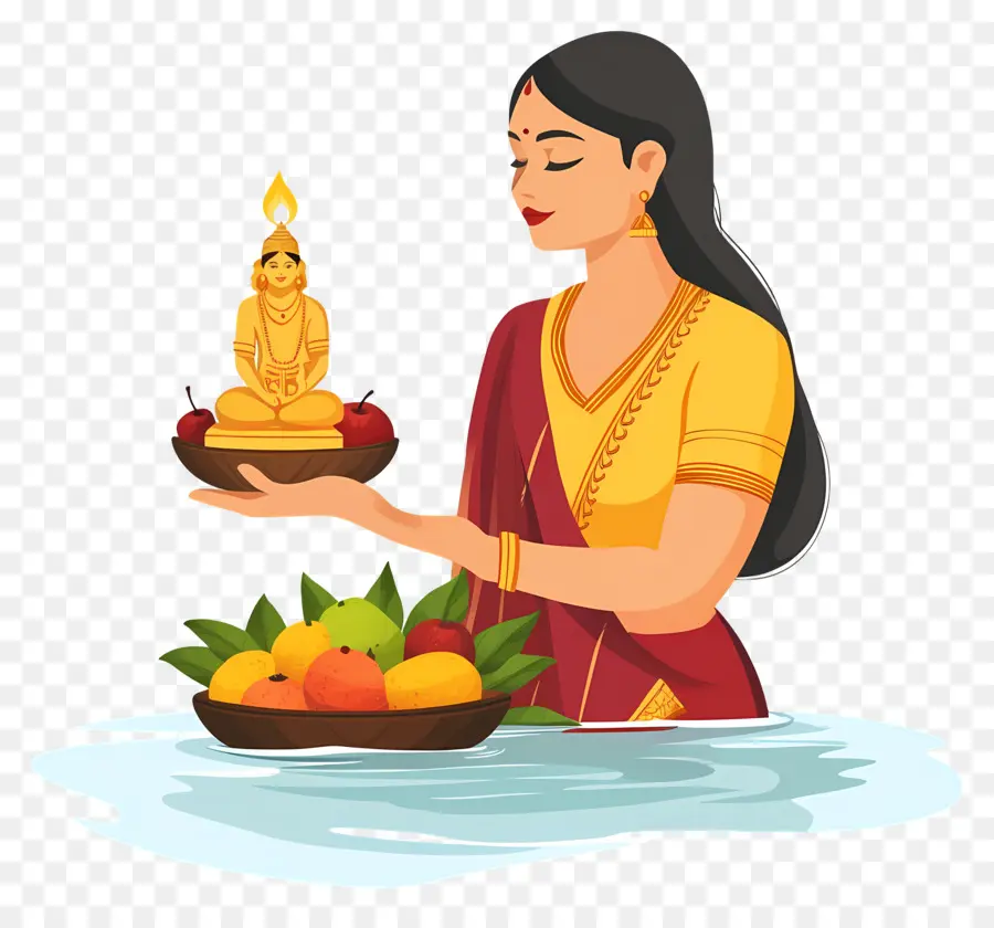 Chhath Puja，Hintli Kadın PNG