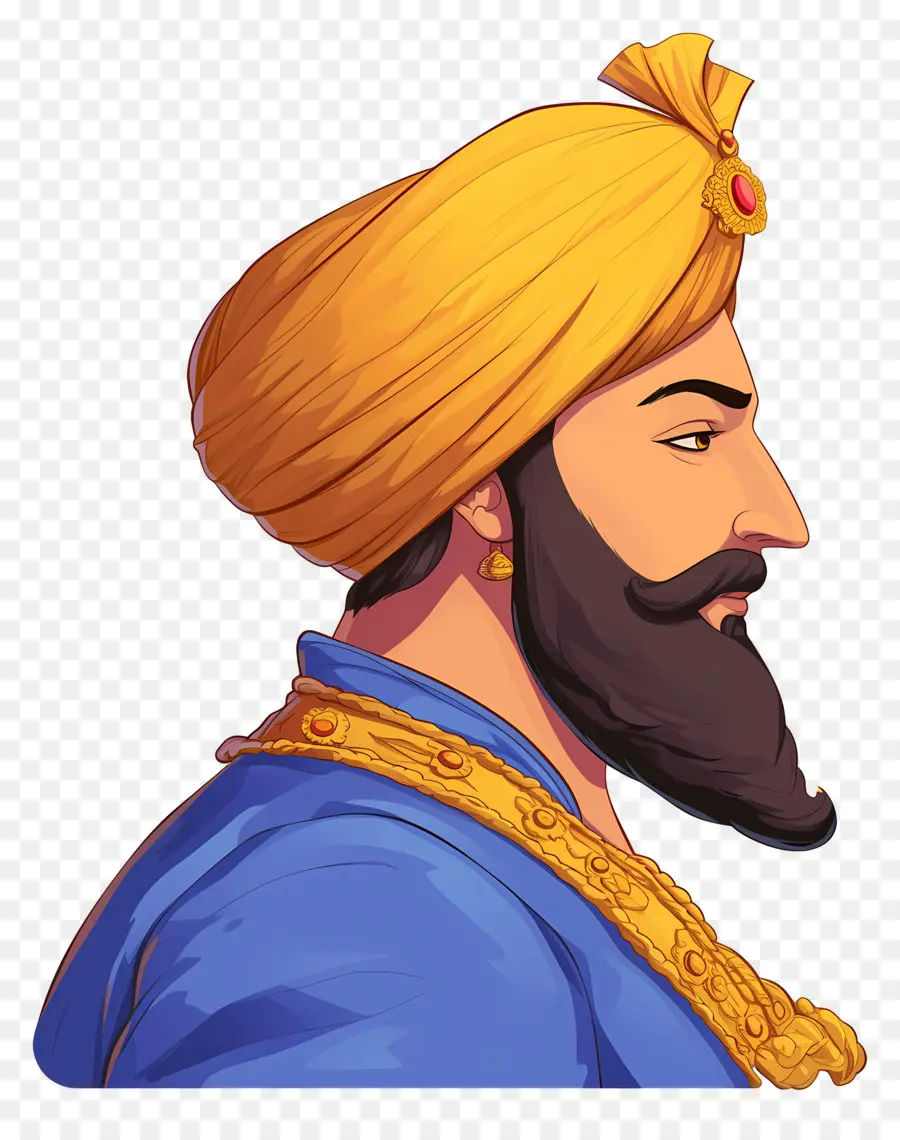 Guru Govind Singh Jayanti，Türbanlı Adam PNG