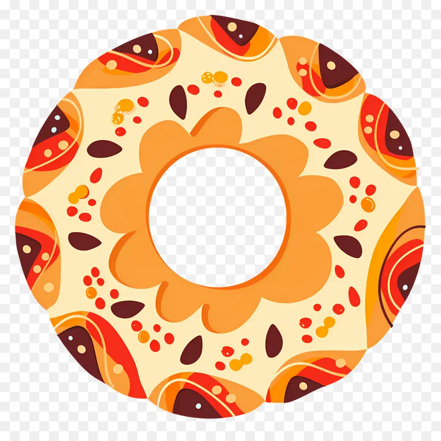 İspanyol Noel Ekmeği，Dekoratif Donut PNG