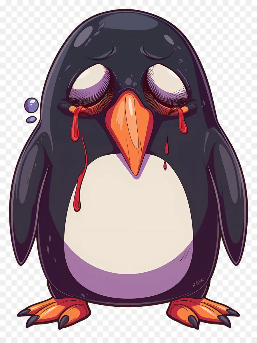 Penguen Ağlıyor，Üzgün ​​penguen PNG