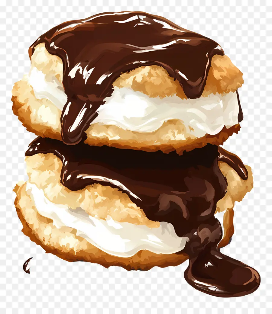 Profiterol，Çikolatalı Kremalı Puflar PNG