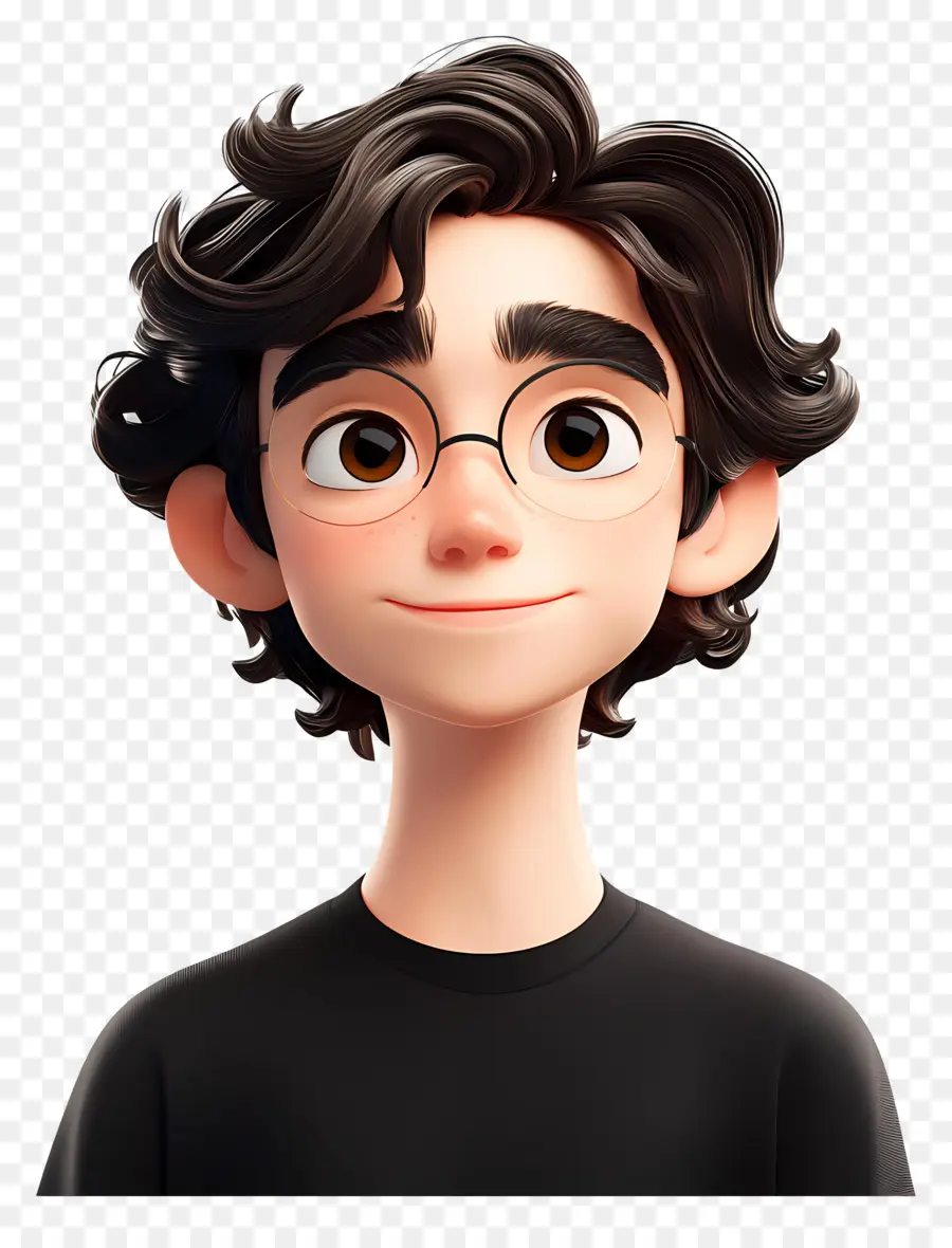 Timothee Chalamet，Animasyonlu Gözlüklü çocuk PNG