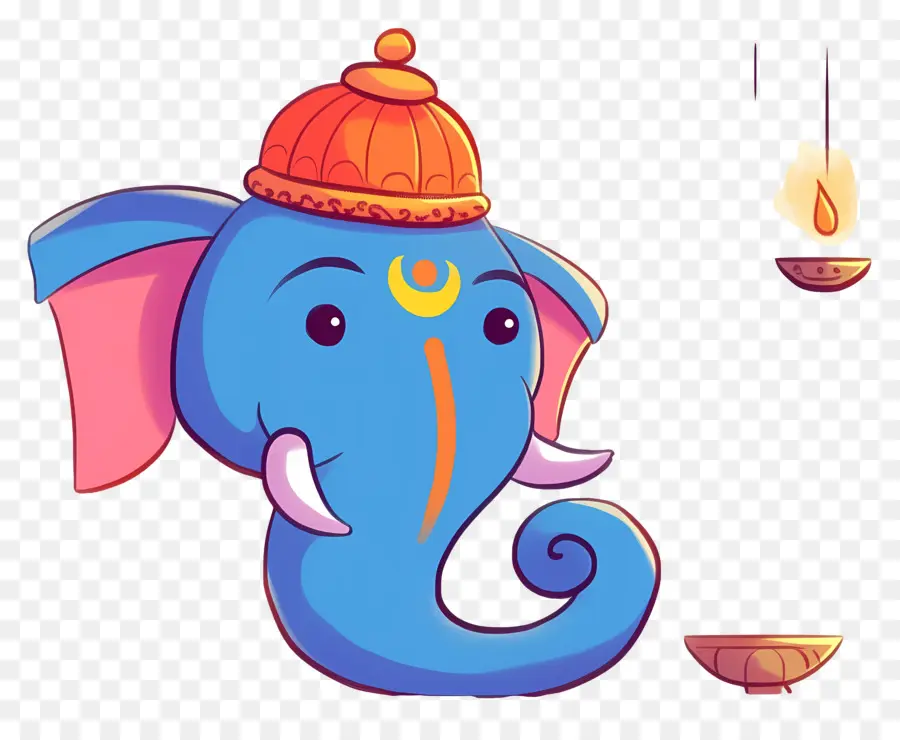 Ganesha Chaturthi，Lambalı Fil Kafası PNG