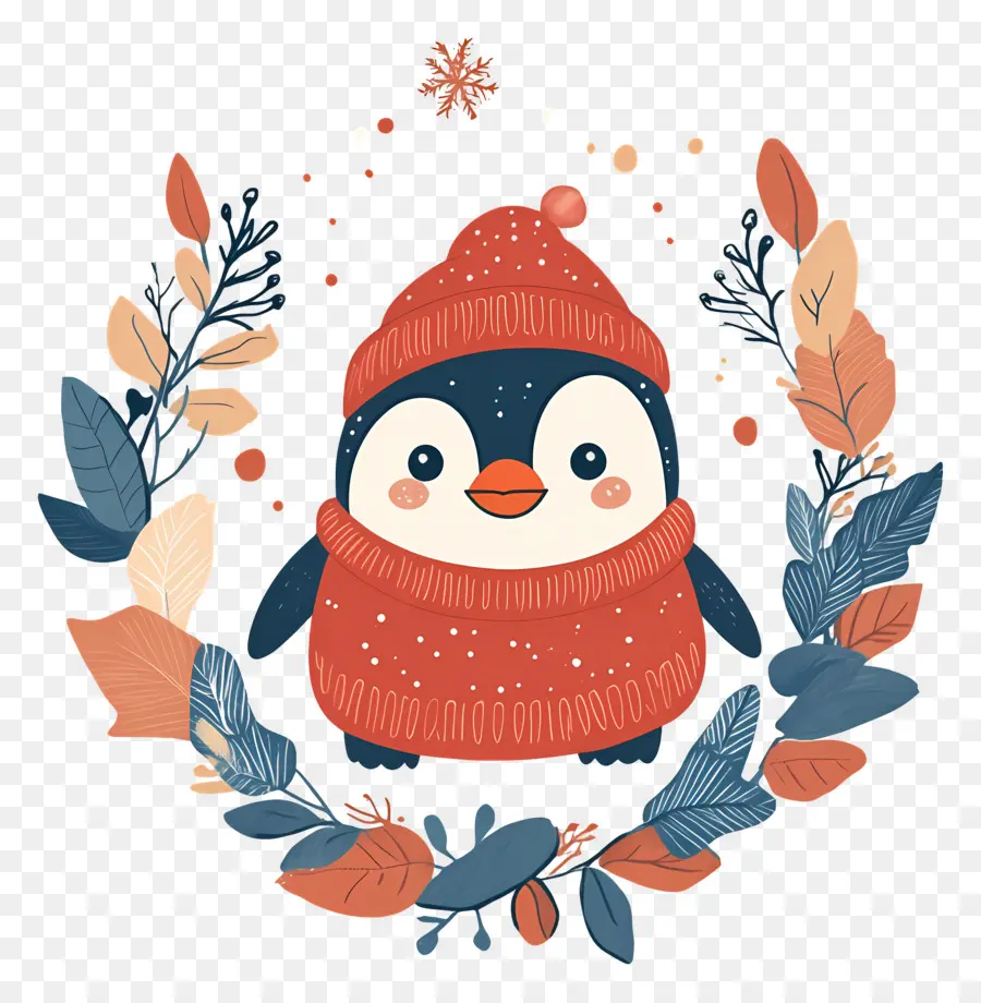 Noel Pengueni，Kışlık Giysilerdeki Penguen PNG