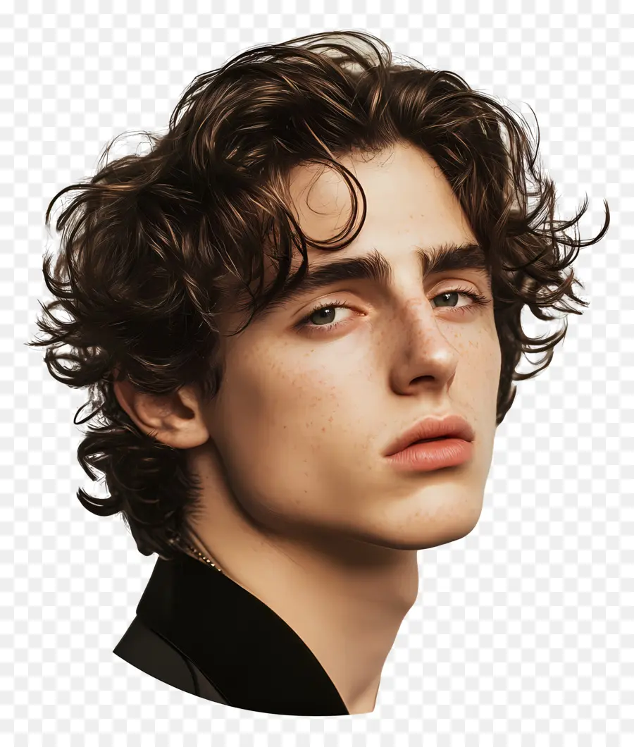 Timothee Chalamet，Genç Adamın Gerçekçi Portresi PNG