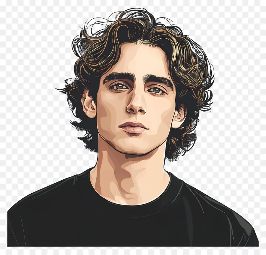 Timothee Chalamet，Renkli Portre PNG