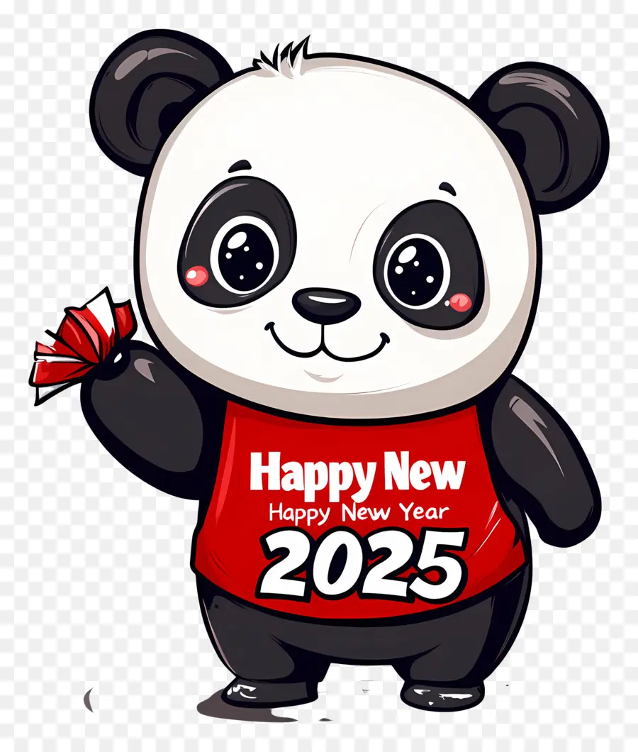 Mutlu Yeni 2025，Yeni Yılınız Kutlu Olsun Panda PNG