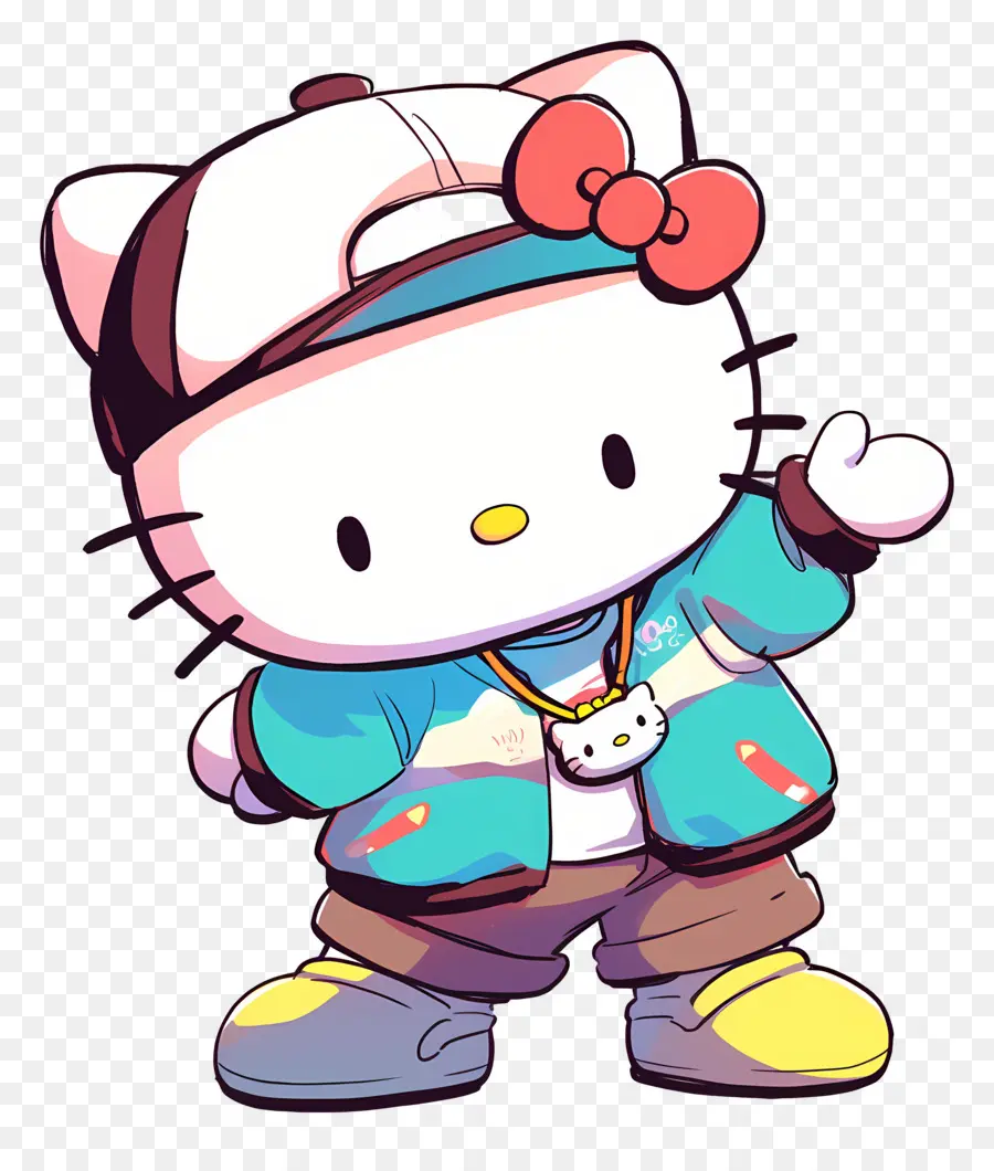 Merhaba Kitty，Hello Kitty Hip Hop Kıyafetiyle PNG