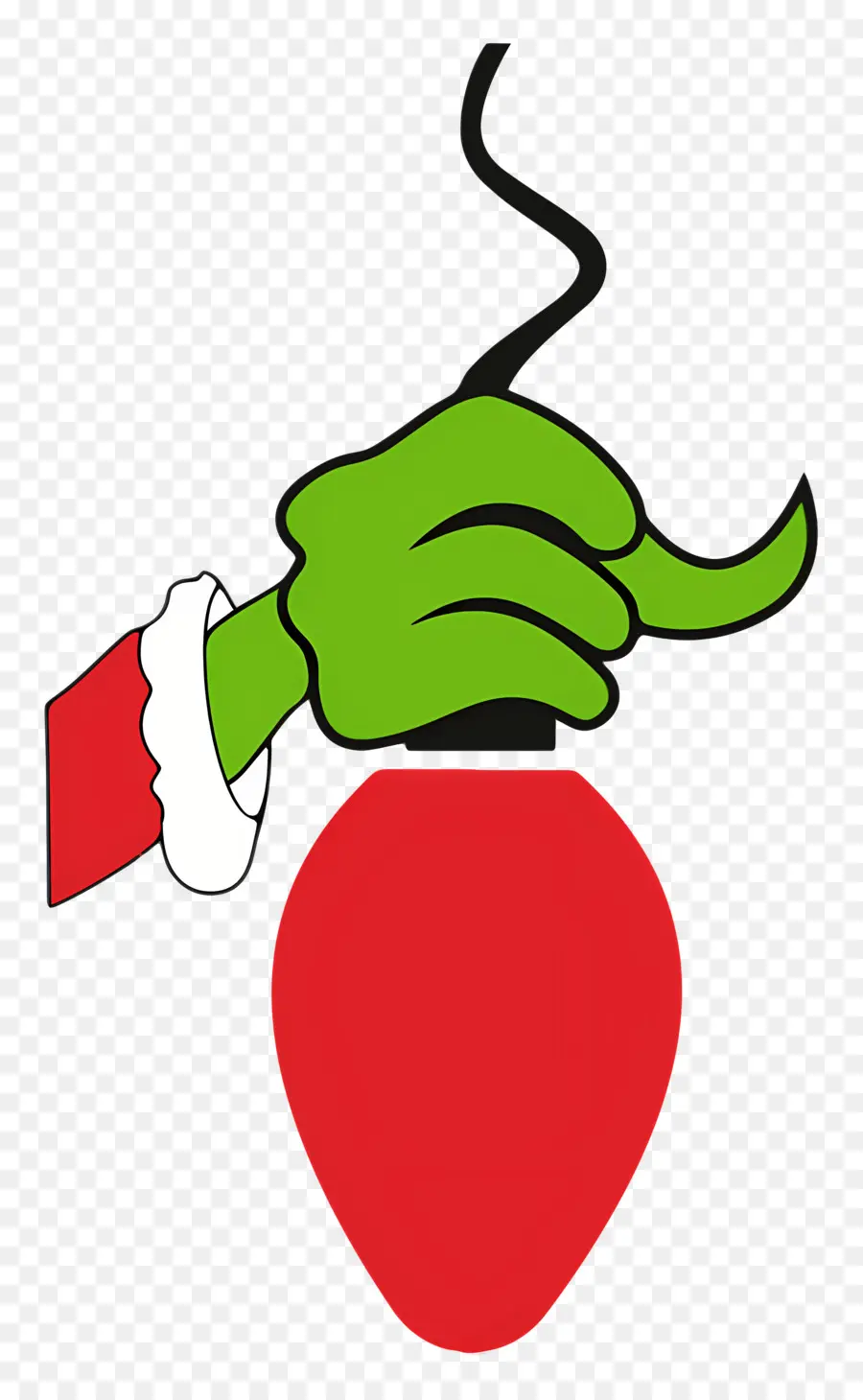 Grinch'in Eli，Yeşil El PNG