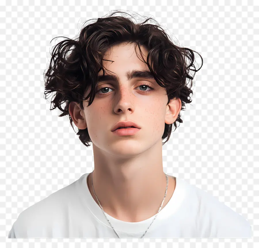 Timothee Chalamet，Genç Adamın Gerçekçi Portresi PNG