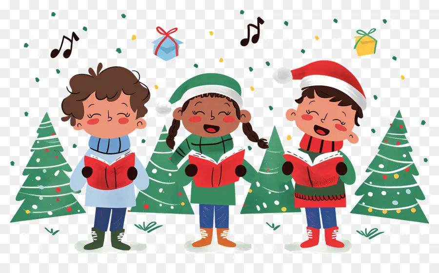 Noel Şarkıları，Caroling Çocukları PNG