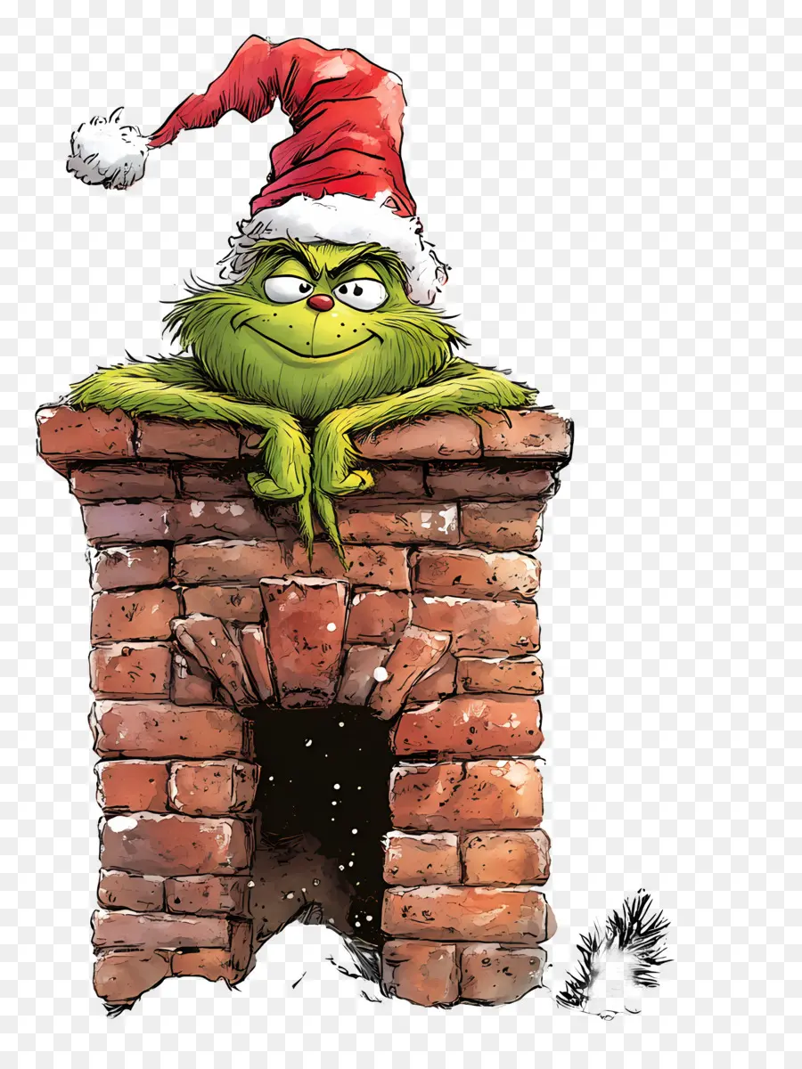 Noel Baba Grinch，Bacadaki Grinch PNG