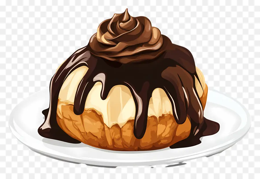 Profiterol，Çikolatalı Tatlı PNG