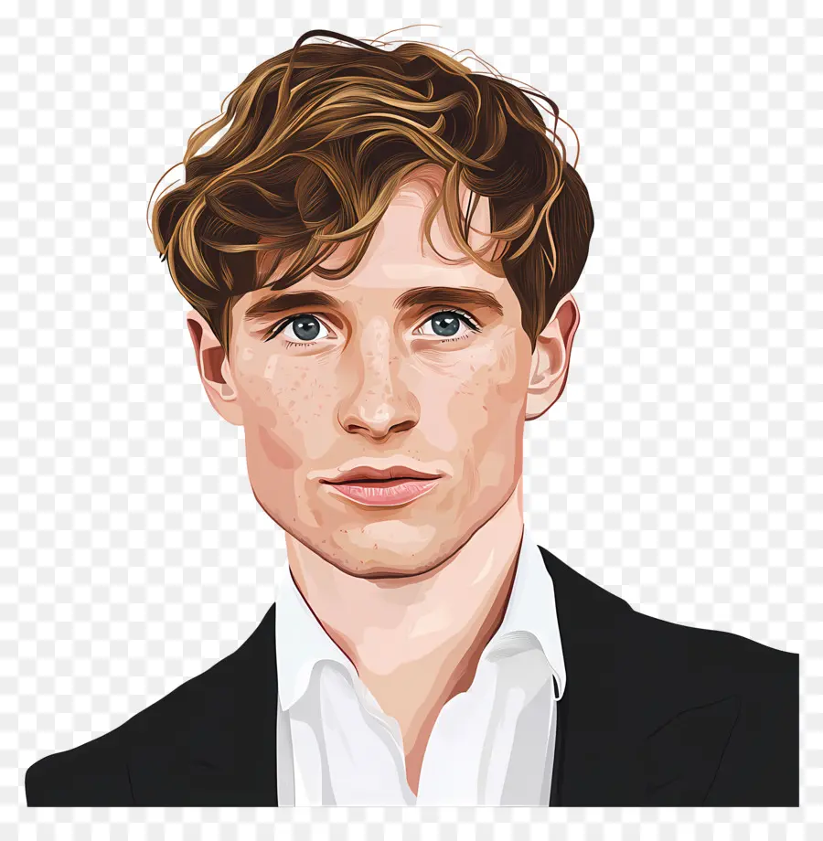 Eddie Redmayne，Takım Elbiseli Adamın Resimli Portresi PNG