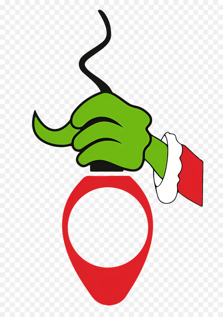 Grinch'in Eli，Yeşil El PNG