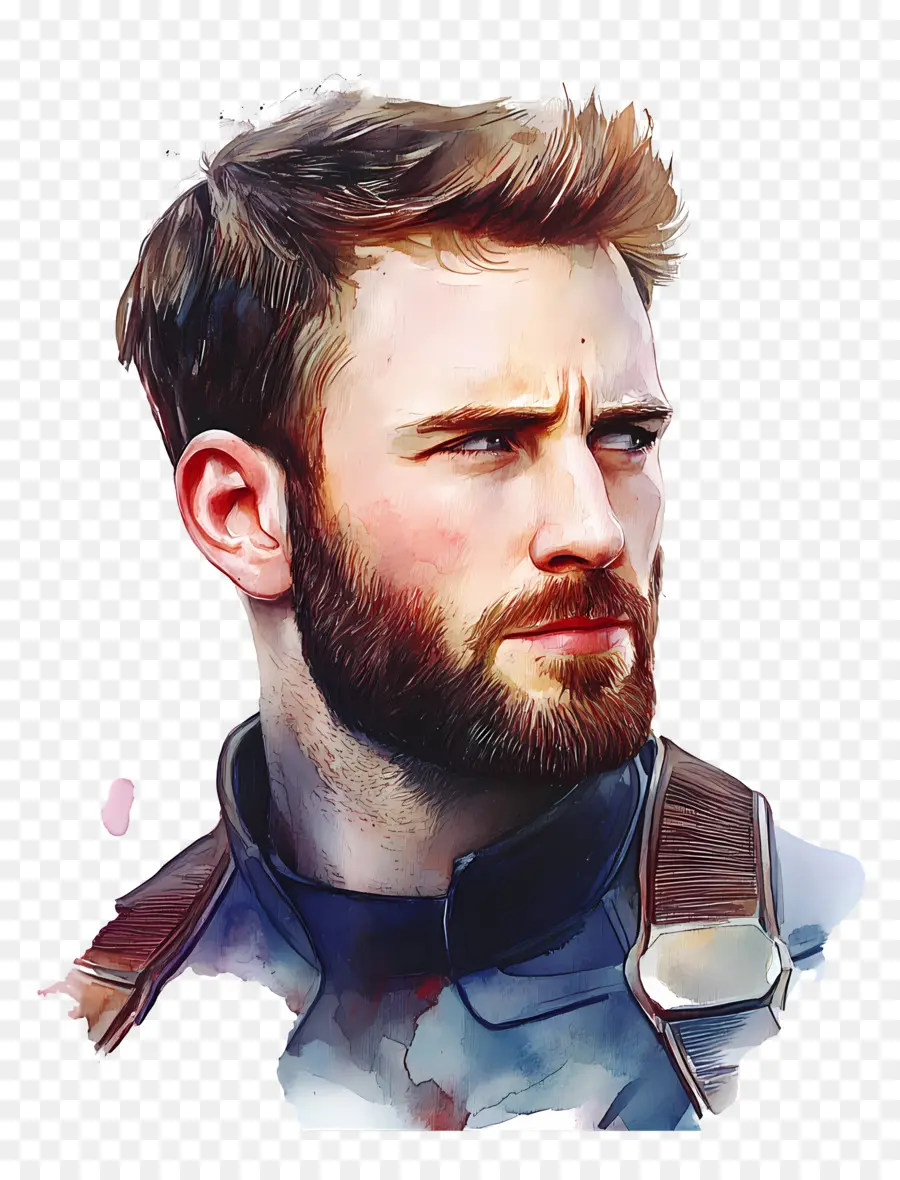 Chris Evans，Suluboya Kahraman Portresi PNG