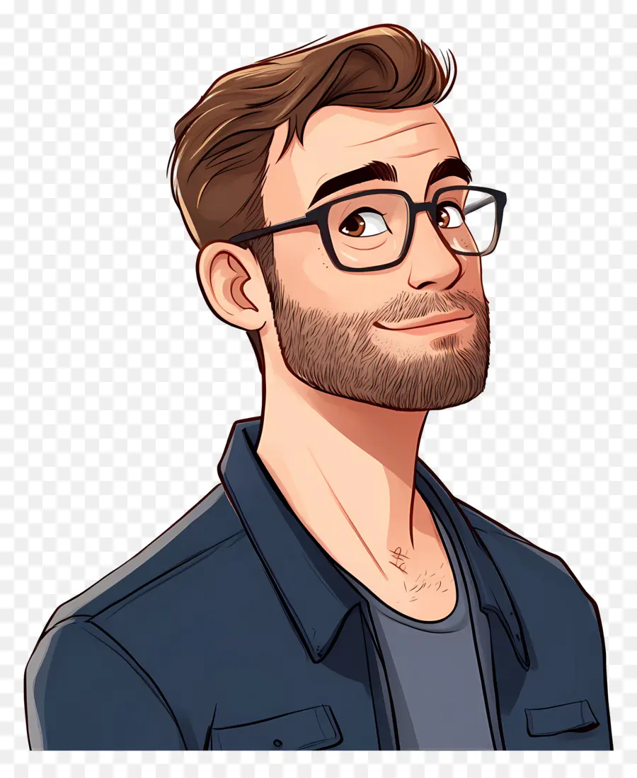 Chris Evans，Karikatür Adam Gözlüklü PNG