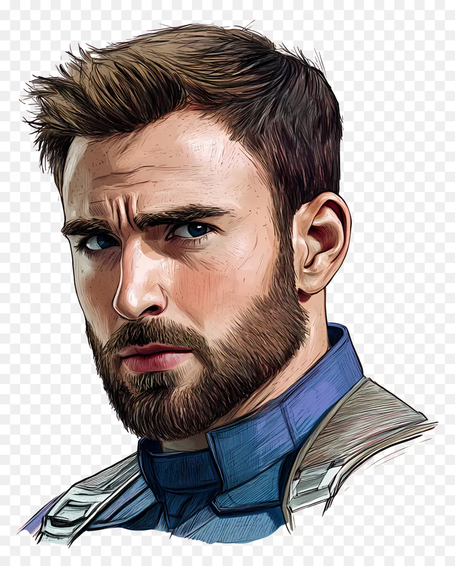 Chris Evans，Suluboya Kahraman Portresi PNG