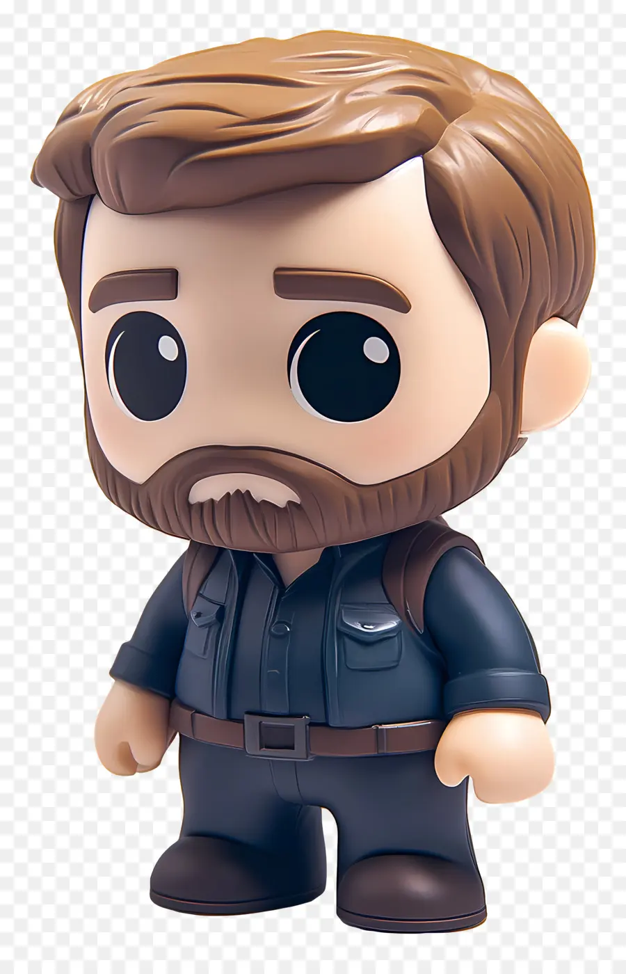 Chris Evans，Sakallı Chibi Figürü PNG