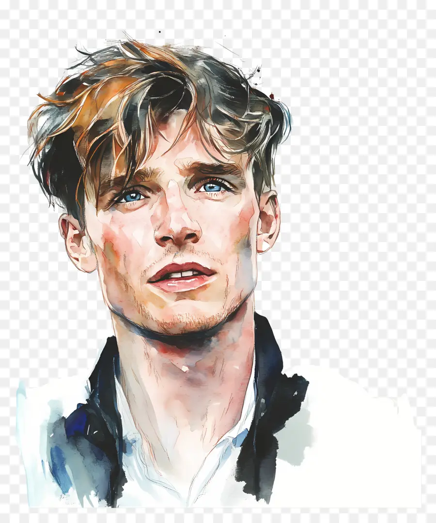 Eddie Redmayne，Suluboya Portre PNG