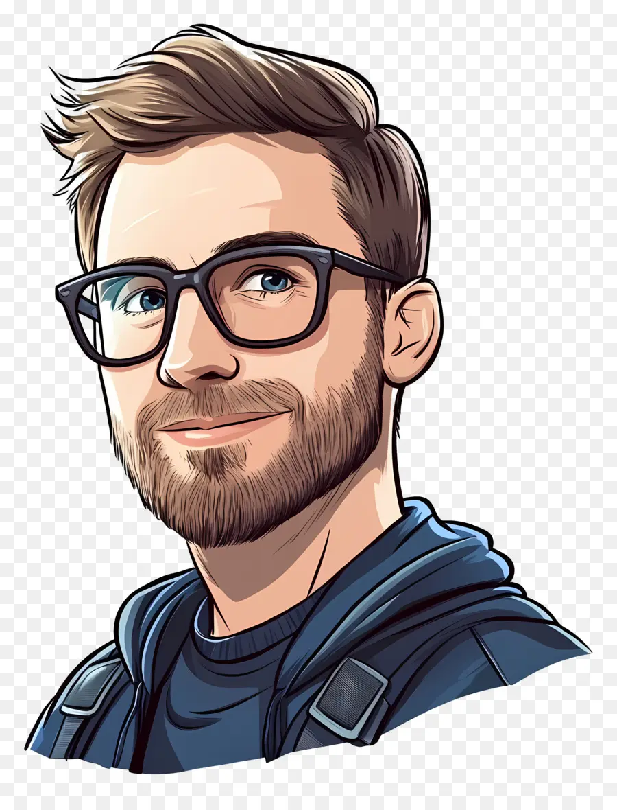 Chris Evans，Karikatür Adam Gözlüklü PNG