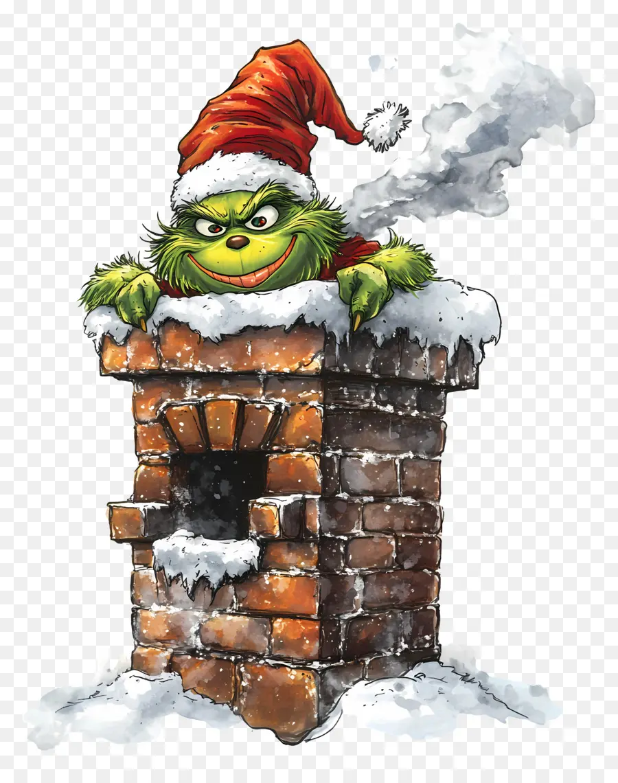 Noel Baba Grinch，Bacadaki Grinch PNG