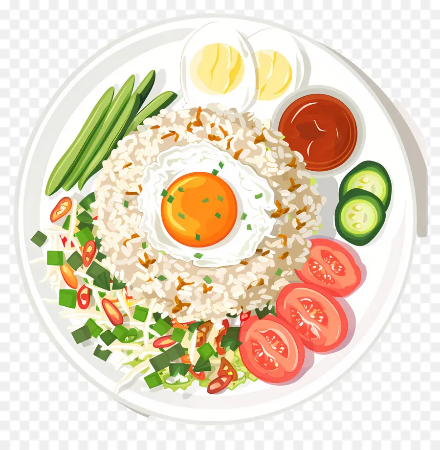 Nasi Goreng，Yumurtalı Kızarmış Pilav PNG