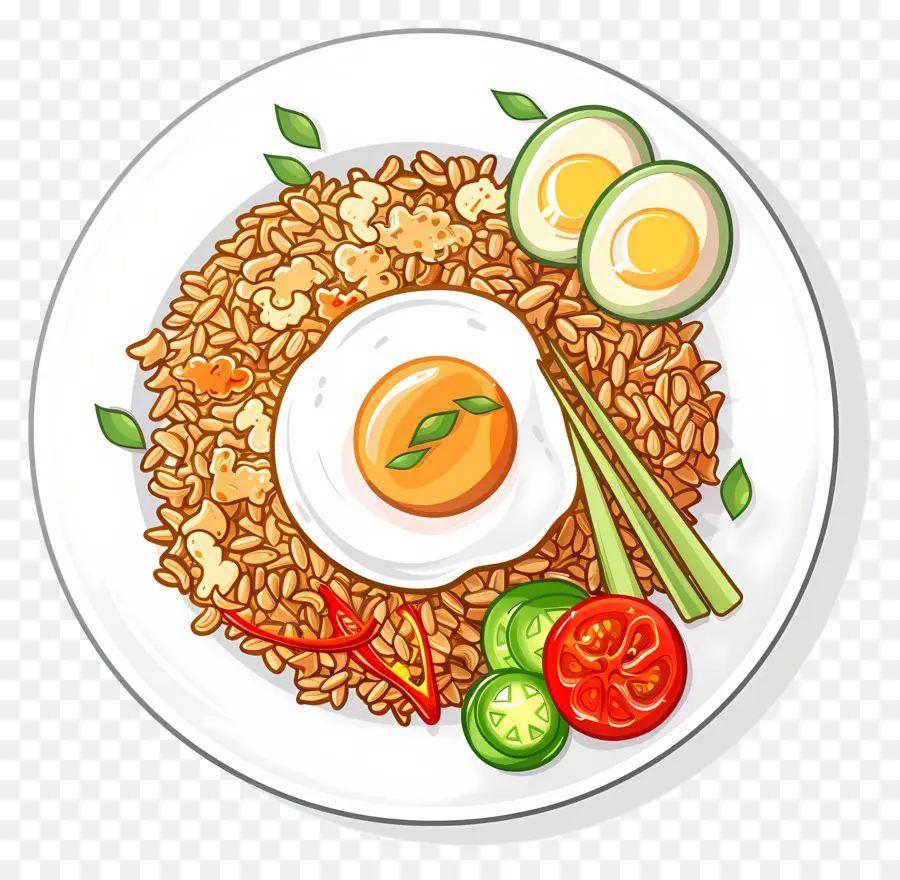 Nasi Goreng，Limon Otlu Pirinç Ve Yumurta PNG