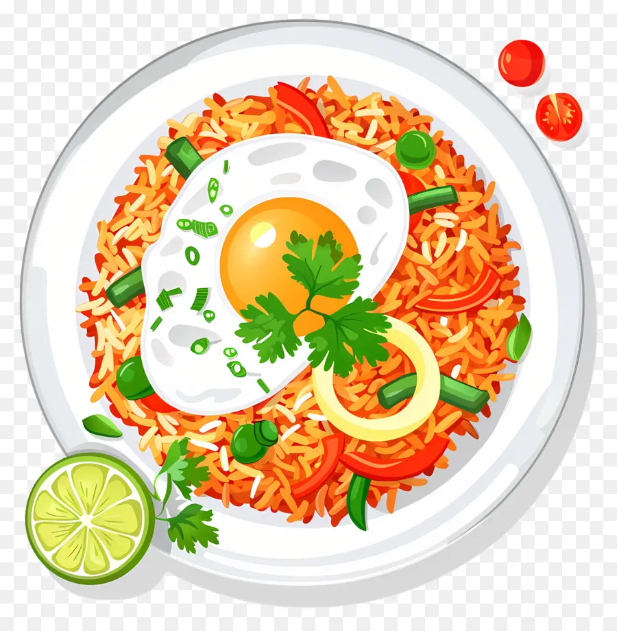 Nasi Goreng，Sebzeli Pilav Ve Yumurta PNG