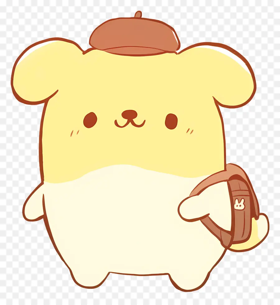 Pompompurin，Sırt çantasıyla Sevimli Köpek PNG