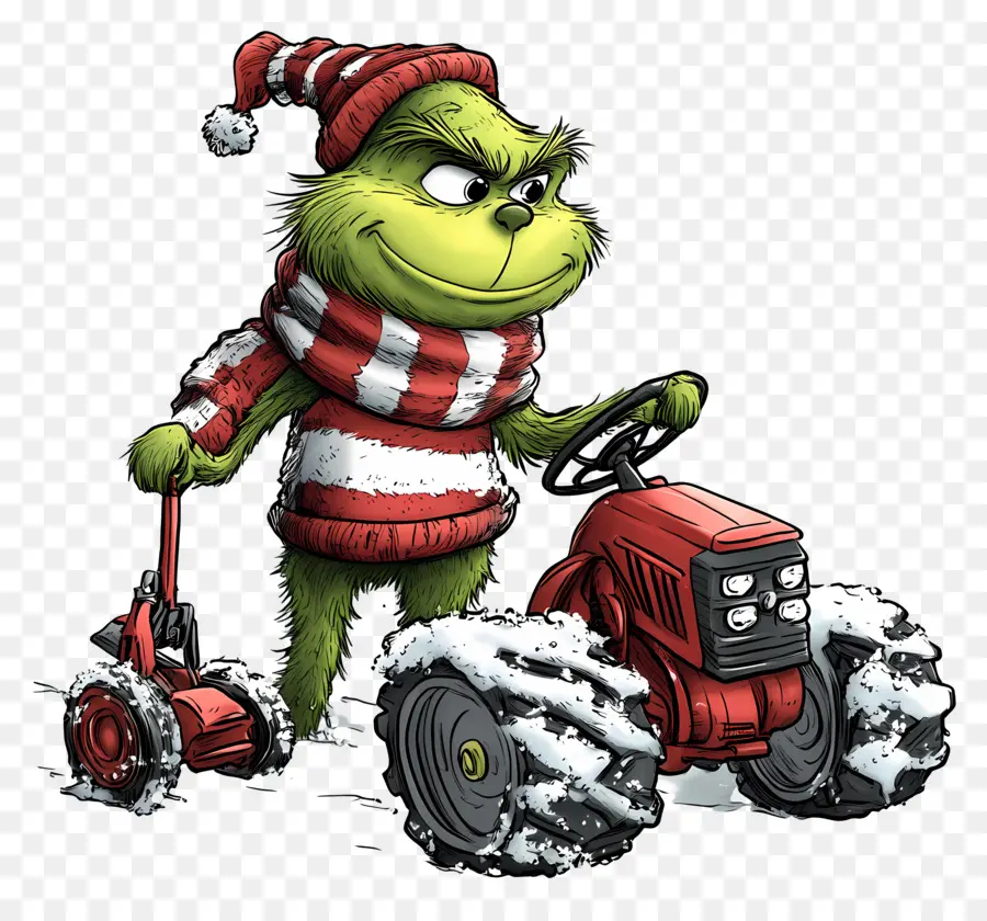 Noel Grinch'i，Traktörde Grinch PNG