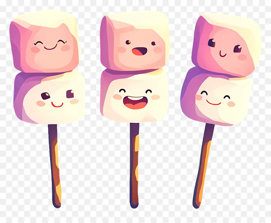 Sevimli şekerlemeler，Sevimli Marshmallow Şişleri PNG