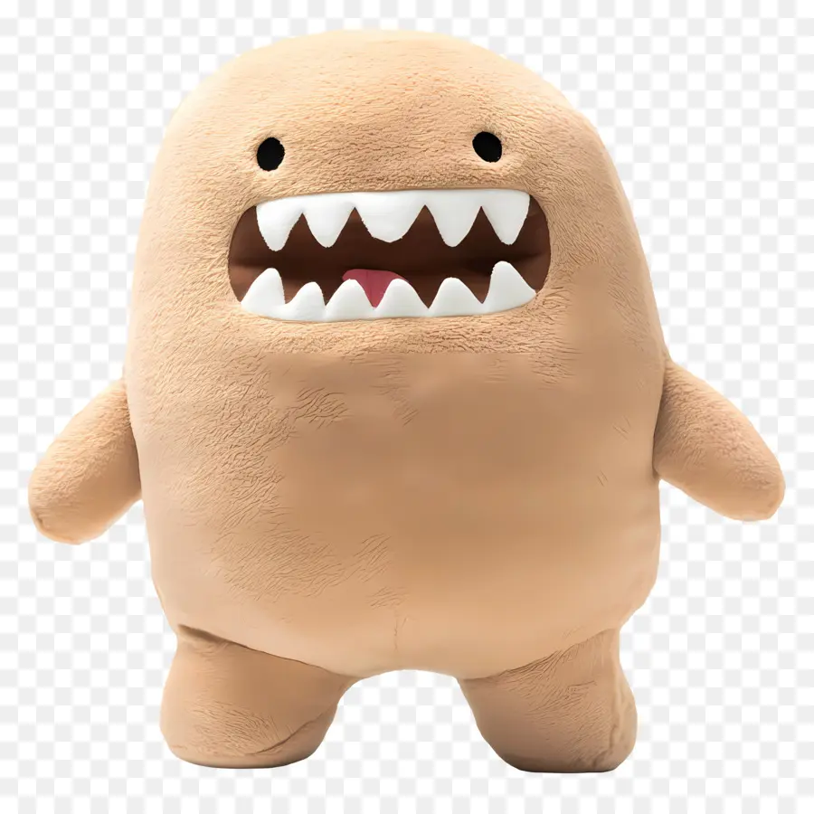 Domo Kun，Kahverengi Peluş Oyuncak PNG