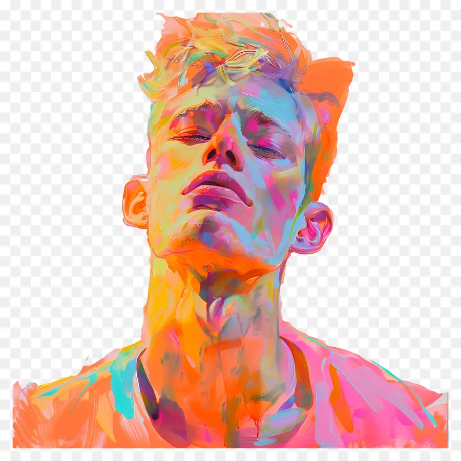 Neon Adam，Renkli Portre PNG