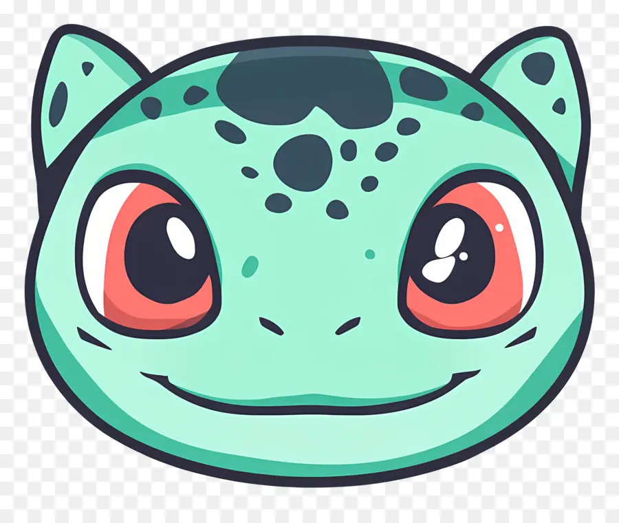 Bulbasaur，Karikatür Sürüngen Yüz PNG