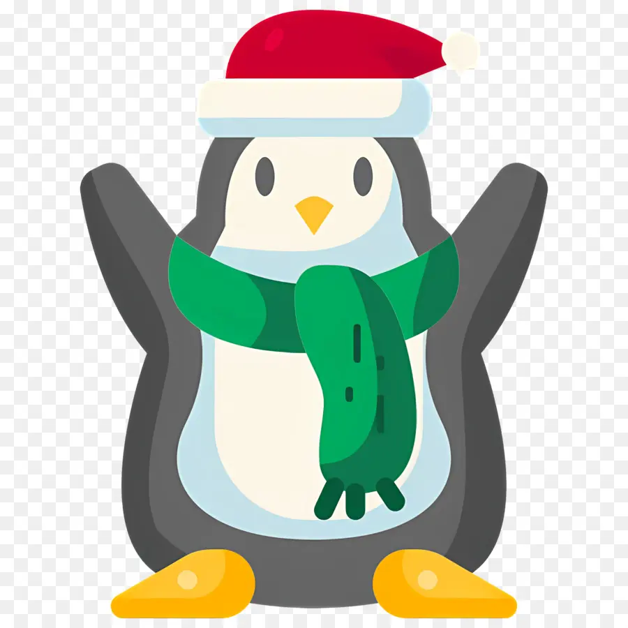 Noel Pengueni，Noel Baba şapkalı Penguen PNG