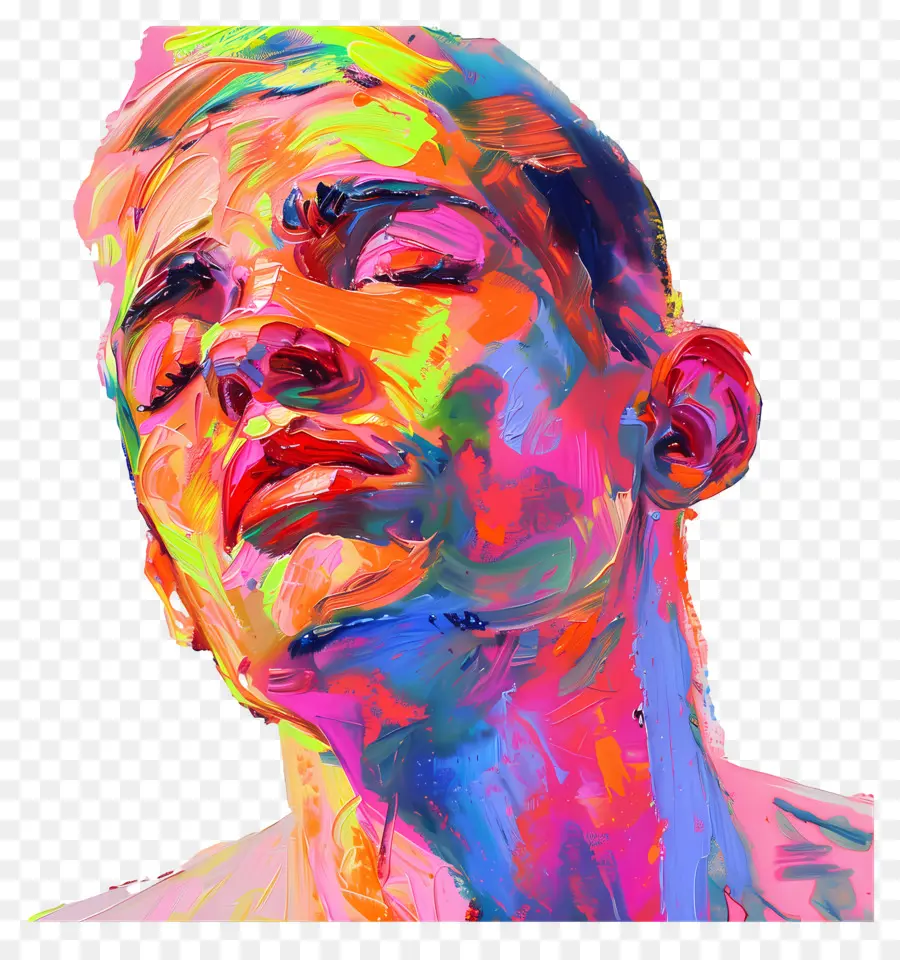 Neon Adam，Renkli Portre PNG