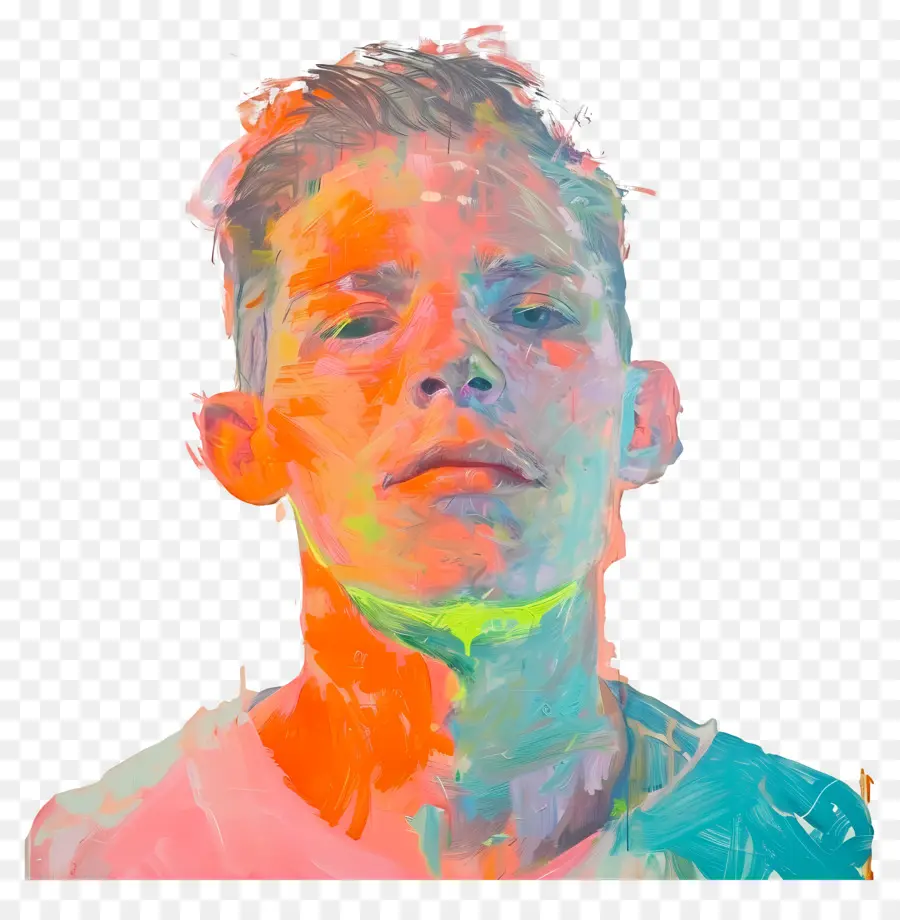 Neon Adam，Renkli Portre PNG